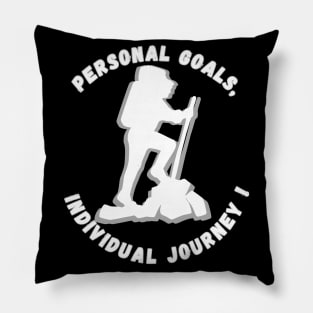 Personal Goals, Individual Journey Pillow