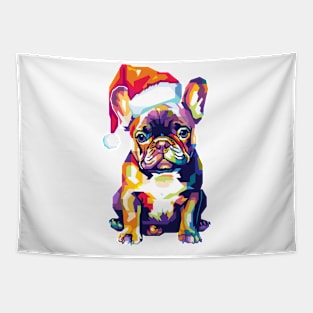 Christmas dog popart Tapestry