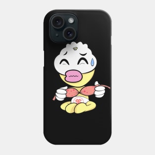 Cute Slluks character fatty boy getting nervous illustration Phone Case