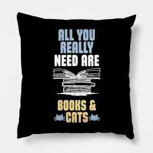 Books and Cats Pillow