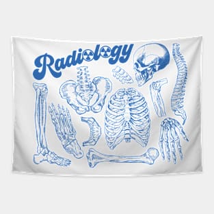 RADIOLOGY Funny Skeleton Party Tapestry