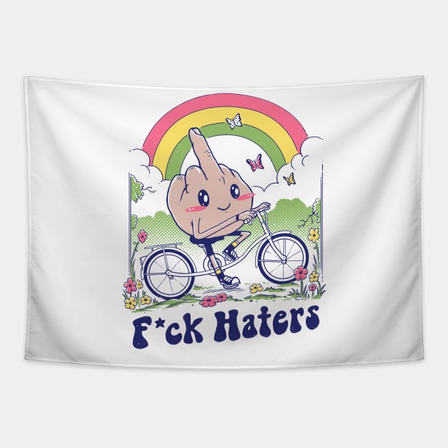 F*ck the Haters Tapestry by Vincent Trinidad Art