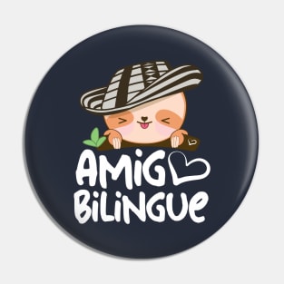 Amigo Bilingue Choko T-shirt Pin