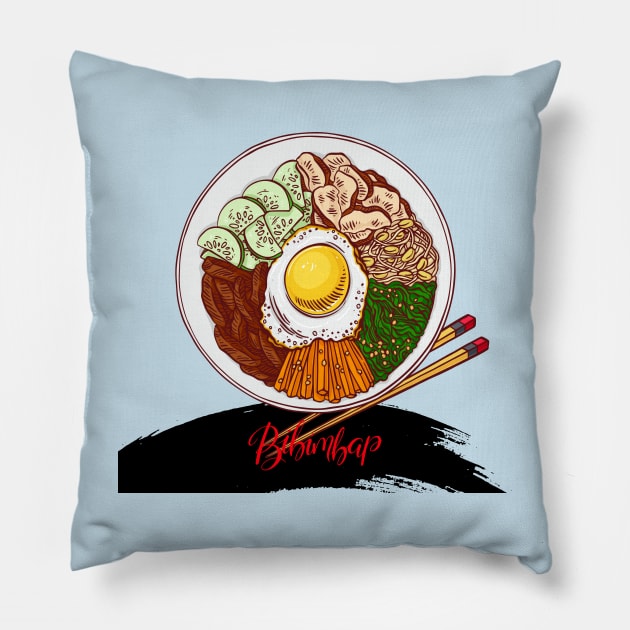 Delicious Bibimbap Pillow by Blazedfalcon