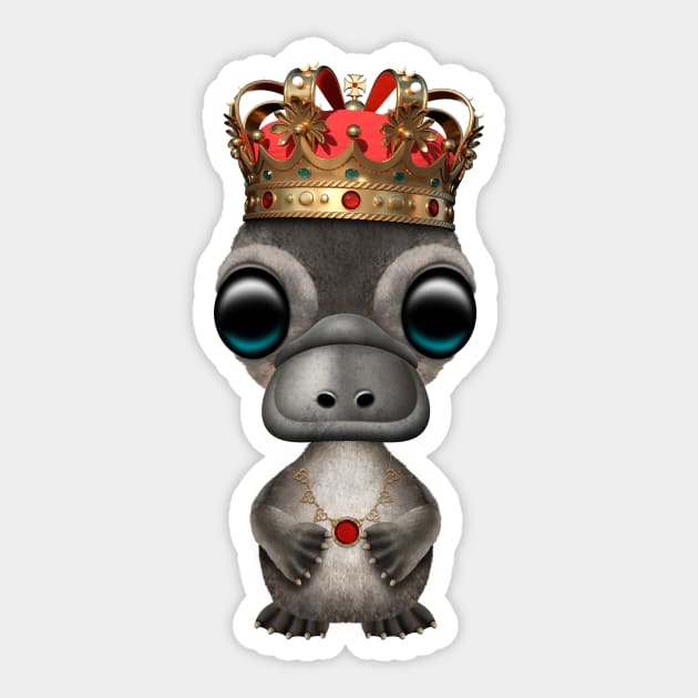 Cute Royal Platypus Wearing Crown Platypus Sticker TeePublic