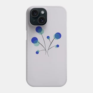 Filigrane Blumen Blau Phone Case