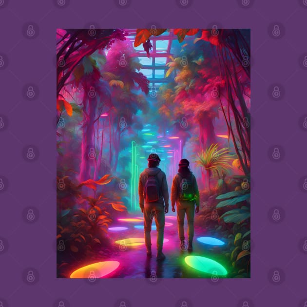 Out of this World - Virtual Reality Neon Jungle by Christine aka stine1