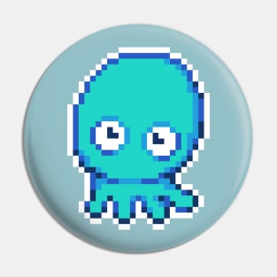 Pixel Art Cute Octopus Pin