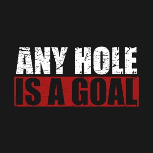 Any Hole Is A Goal Offensive Adult Humor Vintage T-Shirt