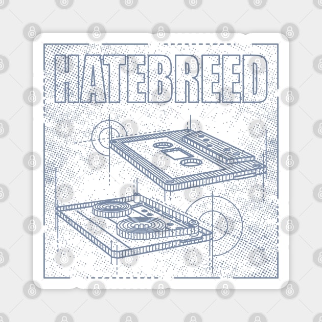 Hatebreed Technical Drawing Magnet by Vector Empire