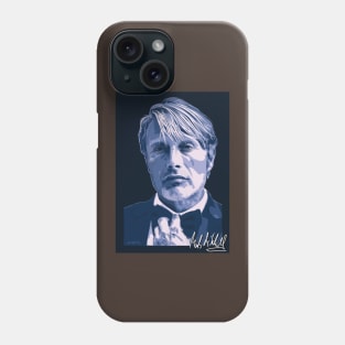 Mads Mikkelsen Signed Portrait 2 Phone Case