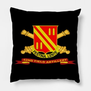 42nd Field Artillery w Br - Ribbon Pillow