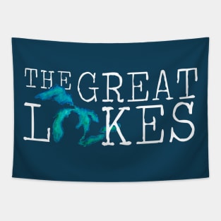 The Great Lakes Watercolor Lakes Tapestry