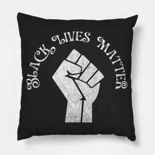 Black Lives Matter /// Faded/Vintage Style Black Power Fist Pillow