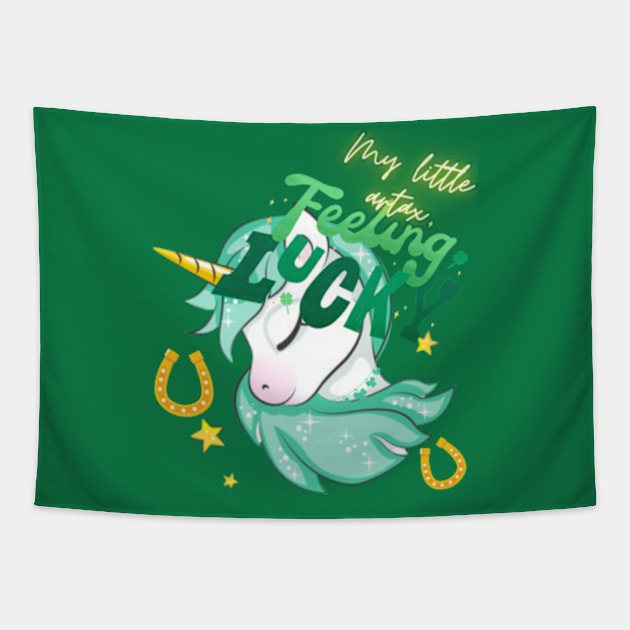 my little artax feeling lucky st patricks day Tapestry by soft and timeless