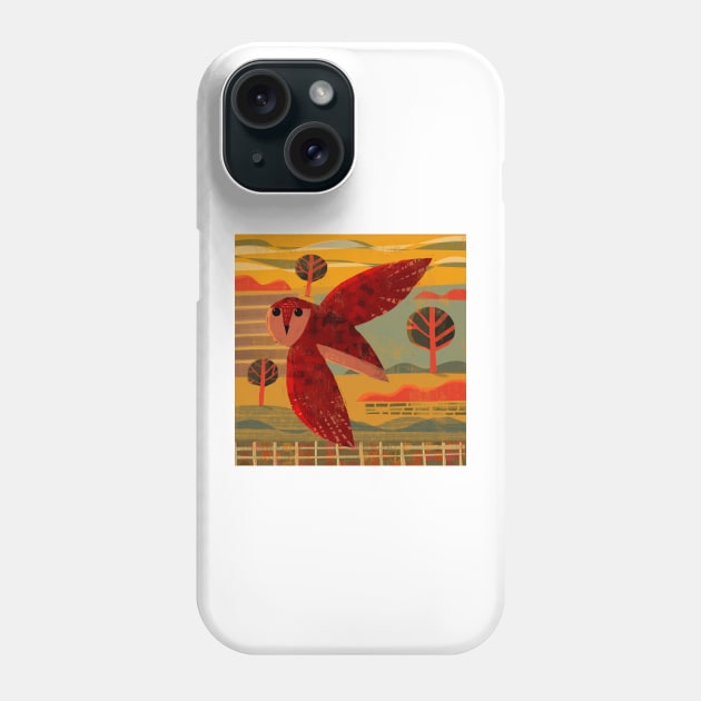 Owl at Sunset Phone Case by Gareth Lucas