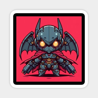 Chibi BatRobo Black Armor in red backgrounds Magnet