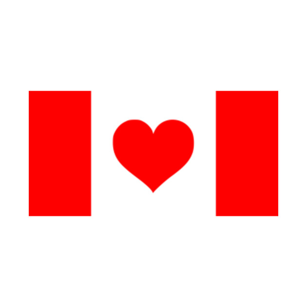 canada heart flag canadian