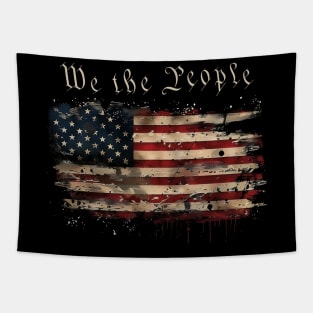 Painted American Flag for Men & Women Tapestry