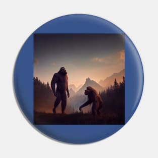 Sasquatch in Nature Pin