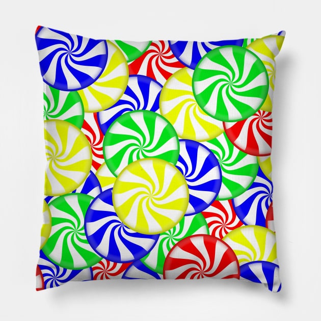 CHRISTMAS Candy Festive Season Pillow by SartorisArt1