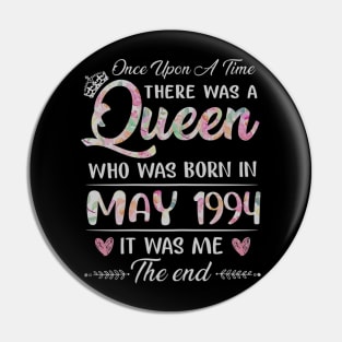 Girls 26th Birthday Queen May 1994 26 Years Old Pin