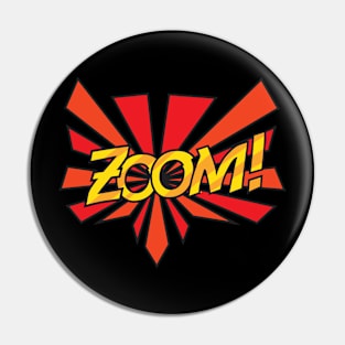 Zoom comic style typography Pin