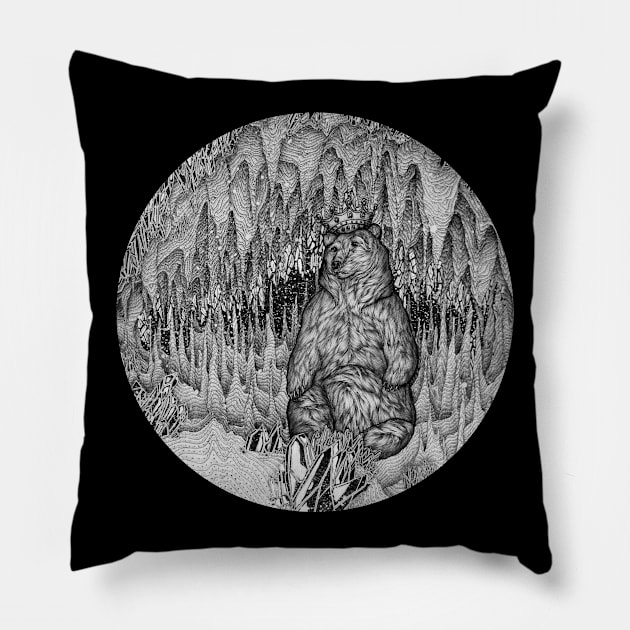 Cave of the Bear King Pillow by ECMazur