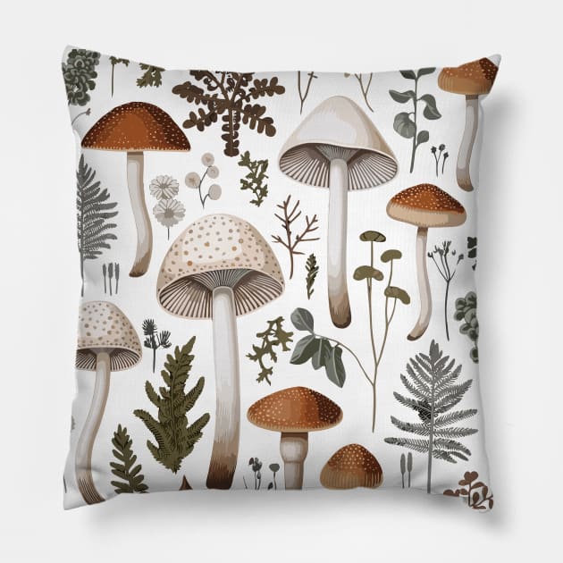 Minimalist Magic Mushroom Pillow by MushMagicWear