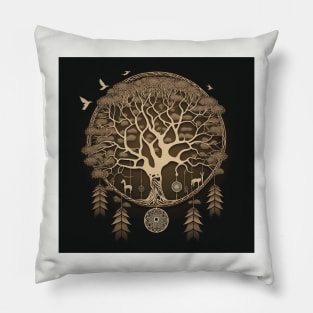 Dream Catcher Tree - Designs for a Green Future Pillow