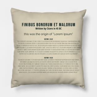 Lorem Ipsum Origin Pillow