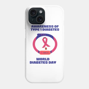 Awareness of type 1 diabetes Phone Case