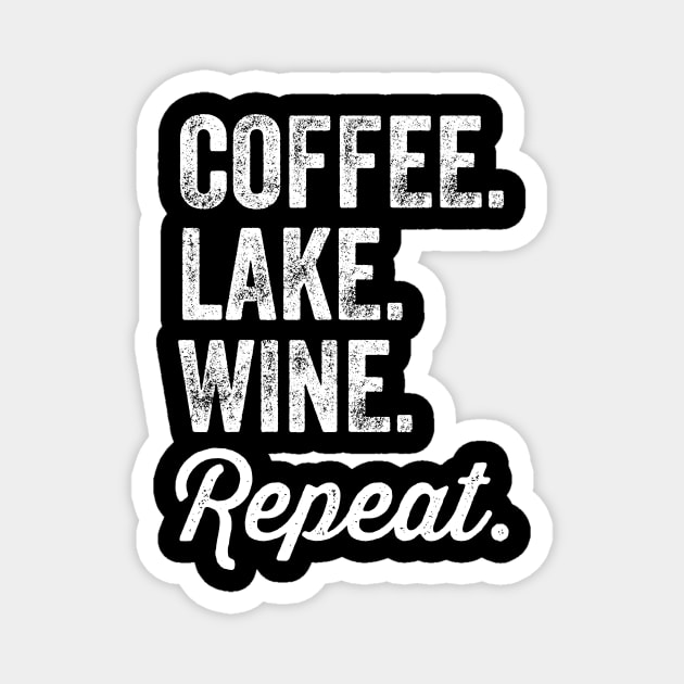 Coffee Lake Wine Repeat Magnet by captainmood