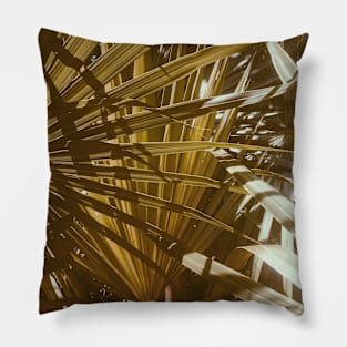 Palm Tree Leaves Pattern Pillow