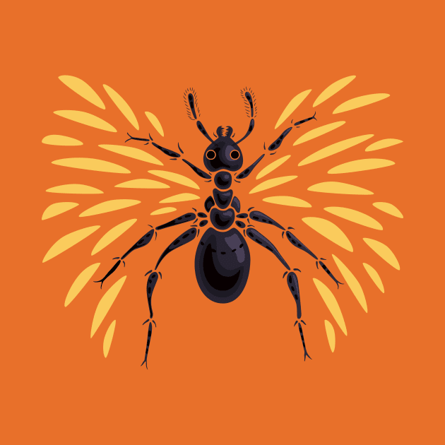Abstract Winged Ant Insect by Boriana Giormova