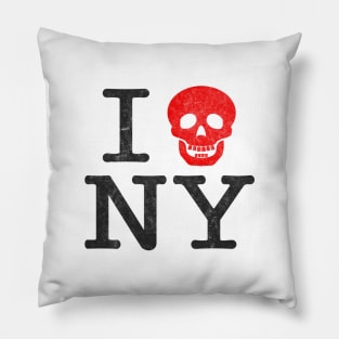 New York Skull Love Pillow