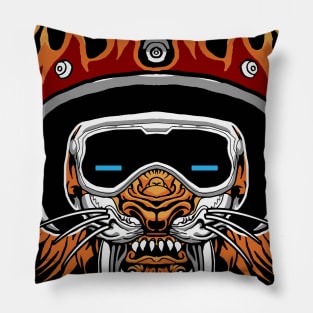 tiger black Pillow