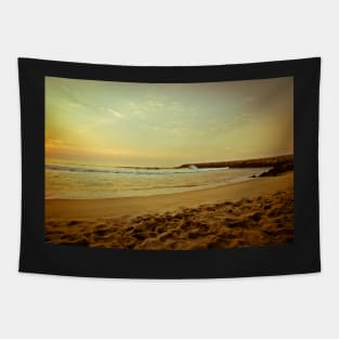 Sunset on the beach Tapestry