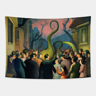 Tentacle Gathering by Edward Hopper Tapestry