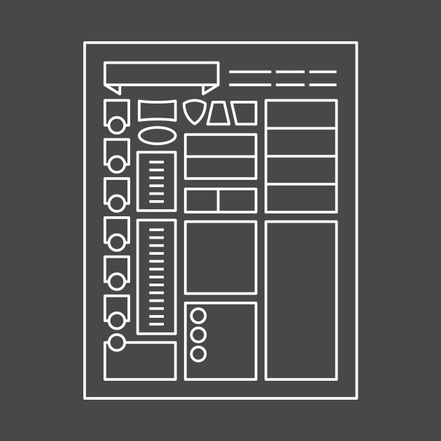 Character Sheet Dungeons Dragons Line Art Series