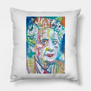 HANNAH ARENDT watercolor portrait .2 Pillow