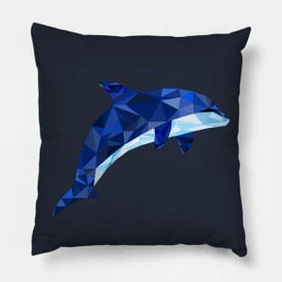 Geometric Dolphin Pillow