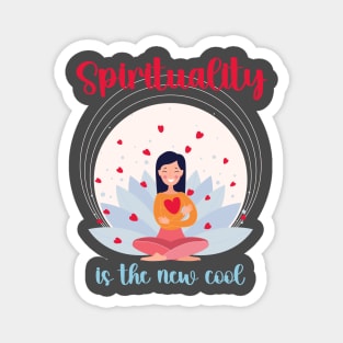 Spirituality is the new cool, meditating hearts Magnet
