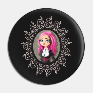 Gothic doll crying Pin