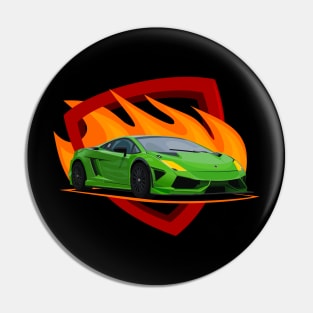 Lamborghini car design with a fire theme Pin