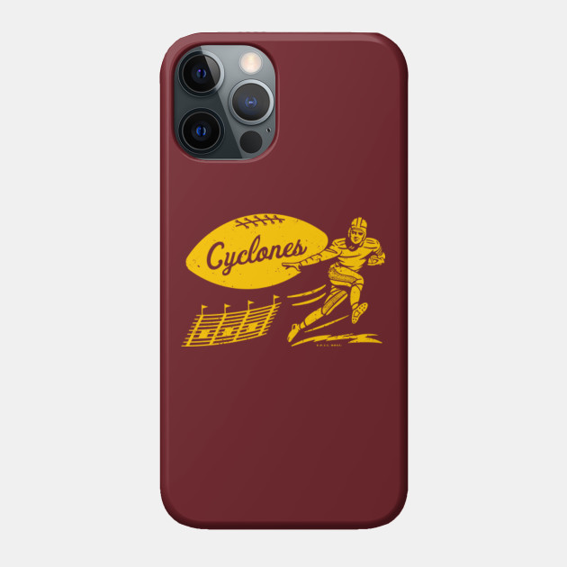 Vintage College Football - Iowa State Cyclones (Yellow Cyclones Wordmark) - Iowa State - Phone Case