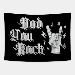 Dad You Rock - Music Fathers Day Tapestry