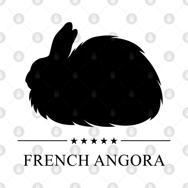 French Angora Rabbit Black Silhouette by millersye