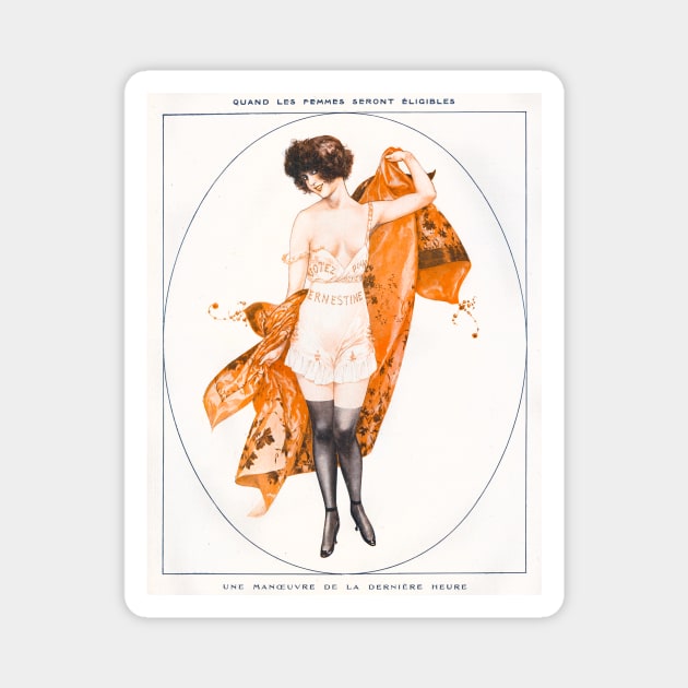 La Vie Parisienne, 1920s Magnet by WAITE-SMITH VINTAGE ART