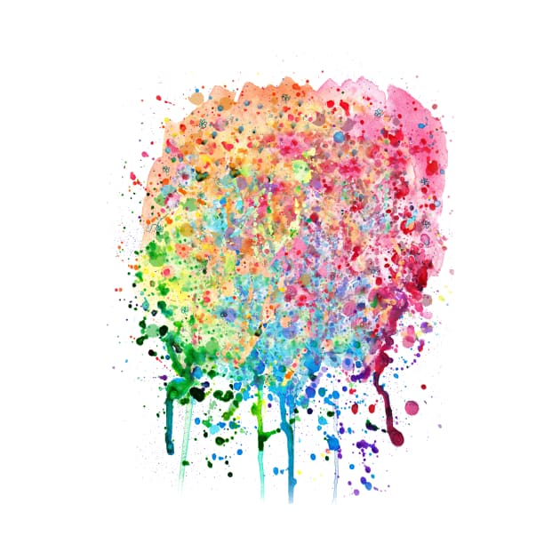 Rainbow Paint Splatter Drip by saradaboru